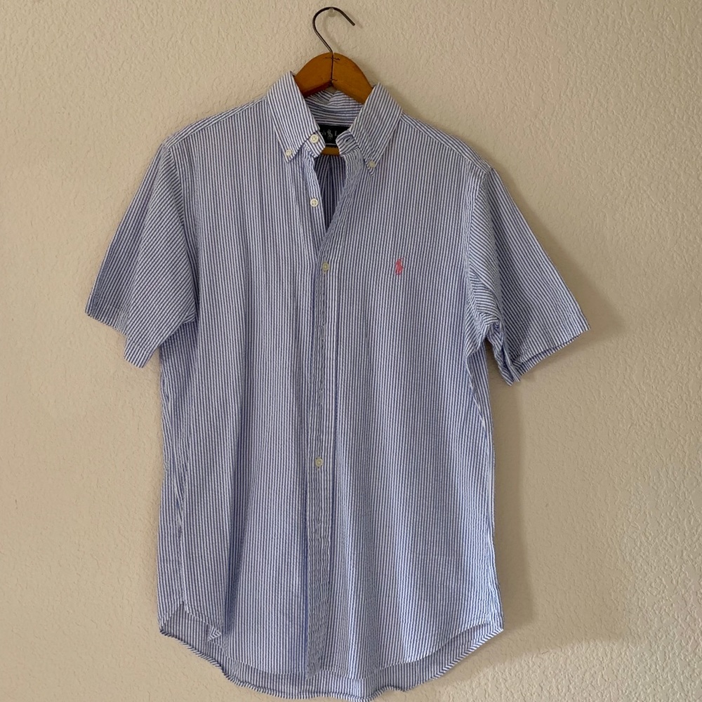 Polo Ralph Lauren Short Sleeve Pinstripe Button Up